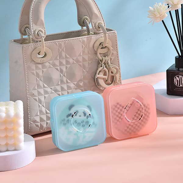 Tom Air Cushion Puff Box Bærbart kosmetisk makeup-etui Contai Blue
