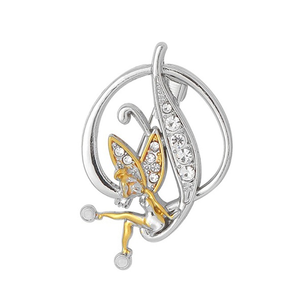 Crystal English Letter Rintaneula Elf Angel Lapel Pin Suit Shirt Co D