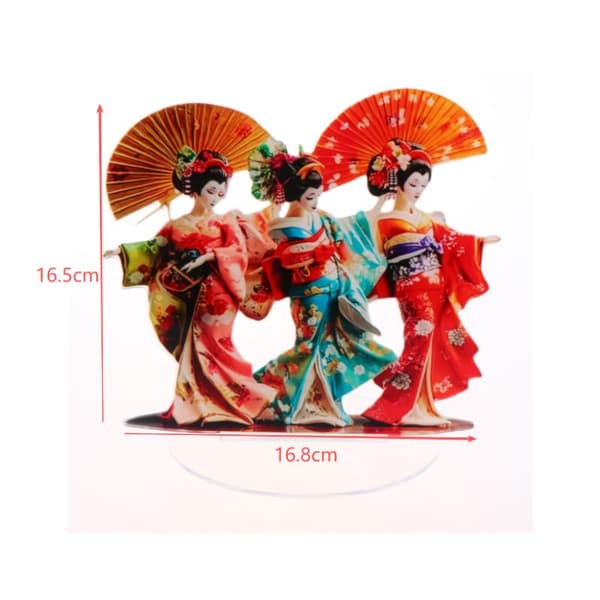 Tradisjonell Geisha Lett Akrylstatue Kontorpynt