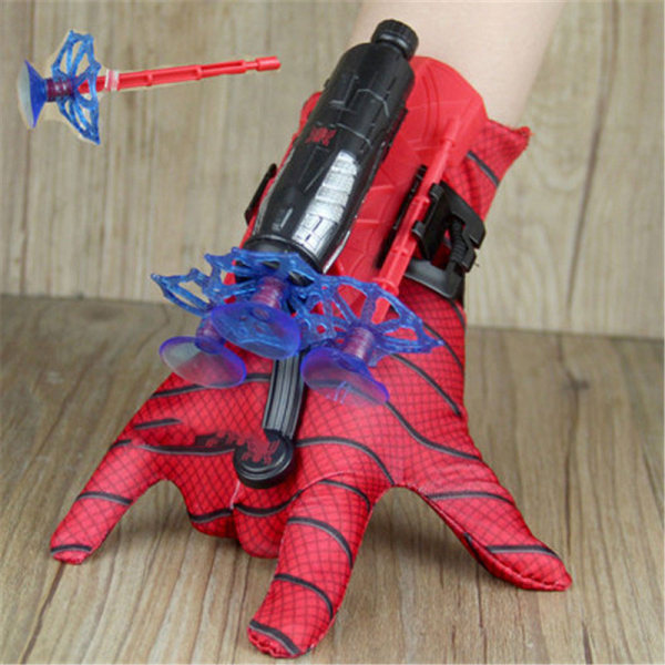 Nya Spider Man-leksaker Plast Cosplay Spiderman Glove Launcher