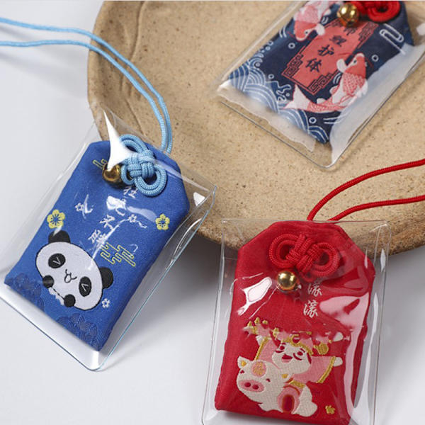 1 stk Broderet velsignelse taske nøglering Omamori Pray Love Health Saf A8