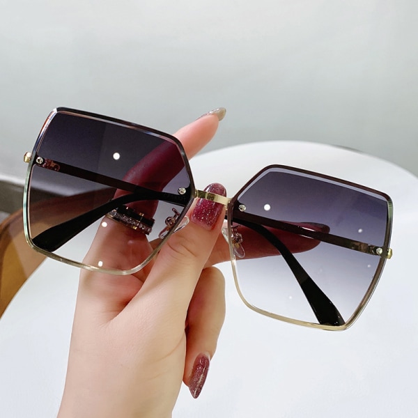 Vintage aurinkolasit naisille New Trend Large Frame Gradient Col A1