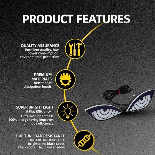 Motorcykel LED Devil's Eye Bakljus Dekorativt Ljus Stro A2
