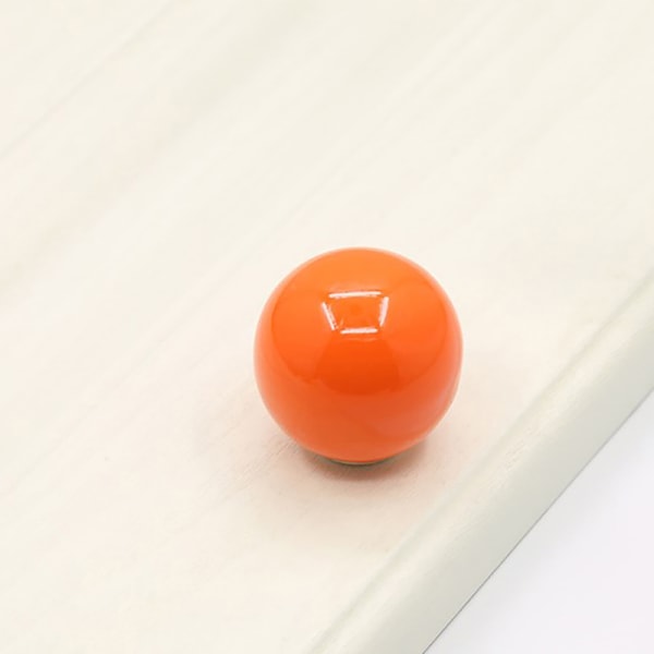 Kulformad keramisk knopp / Barnrumsbyteknopp 33mm Cab orange