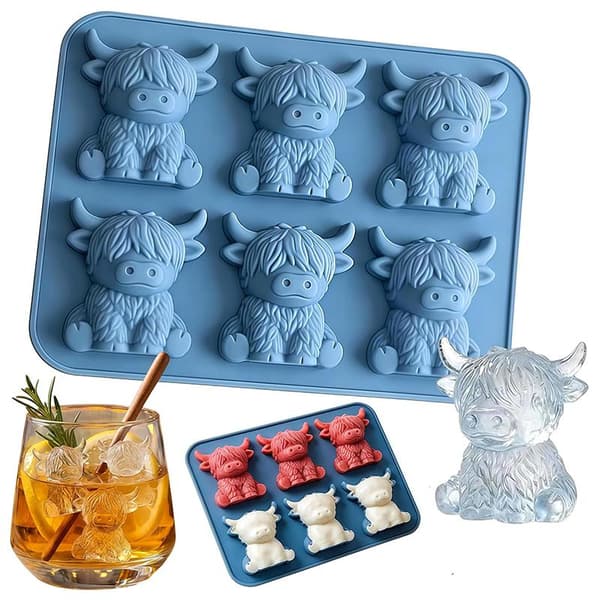 Highland Ko Isbitsform Silikon Fondant Choklad Godis Bur A2