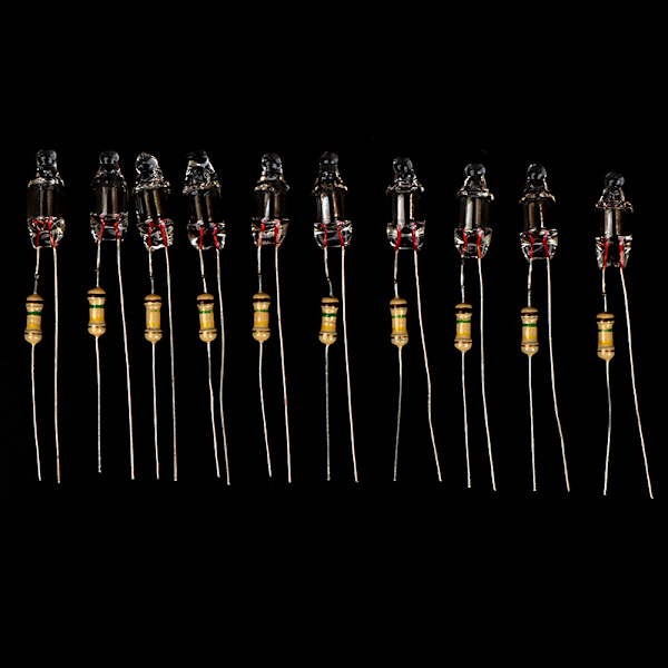 10 stk neonpærer 4*10 mm 5*13 mm hovedstrømindikator med Red F5