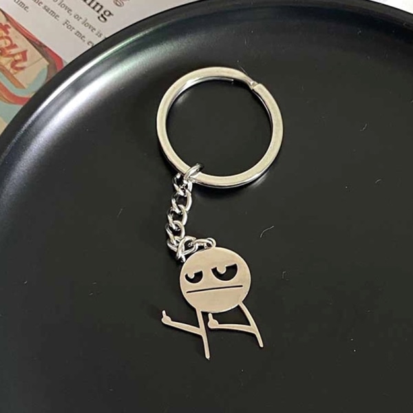 Sarjakuva Stickman avaimenperä riipus pari avaimenperä reppu Cha C