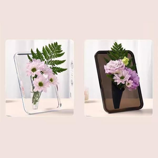 Ramme Blomstervase - Klar Akrylvase til Blomster white
