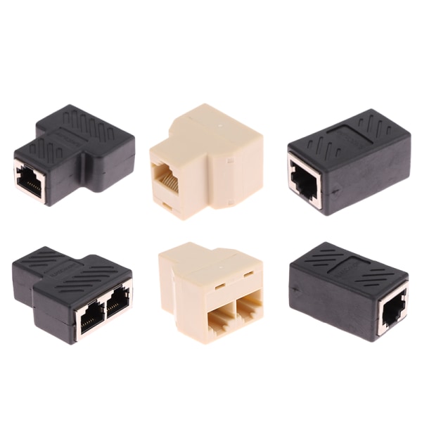 RJ45-kontakt 1-til-2-veis LAN Ethernet-kabel Nettverk Cate6 Spli A