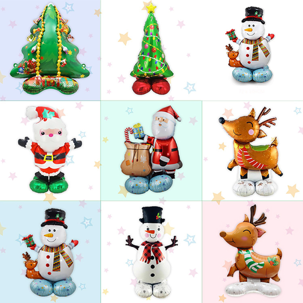 Suuri joulun seisova ilmapallo Joulupukki Lumiukon joulupuu B a3a1 | B |  Fyndiq