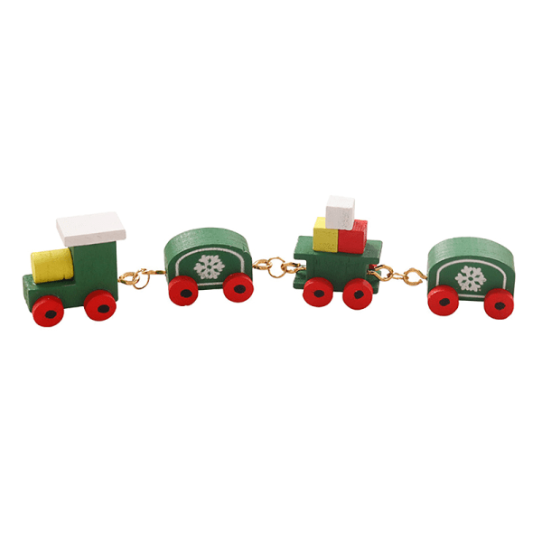 1:12 Dockhus Miniatyr Jul Snowflake Tågvagnar Till Green