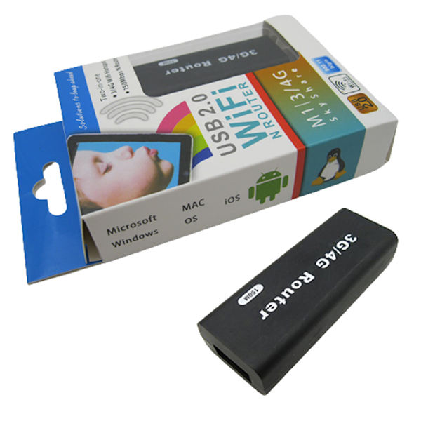 Mini bærbar 3G/4G WiFi Wlan Hotspot AP-klient 150 Mbps USB Wir