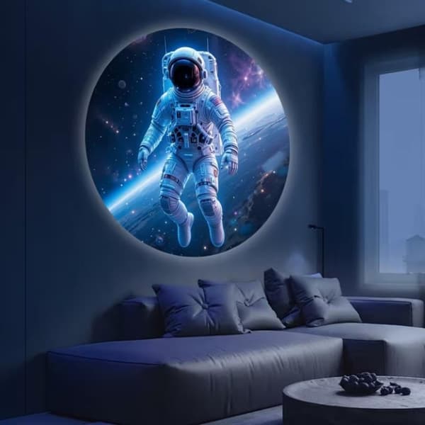 Planet Astronaut Projeksjonslys med 3 lysbilder for romtak