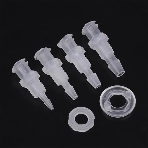 Luer Lock-adapter Rak Genomgående Platta PP Plast Luftventil P A2