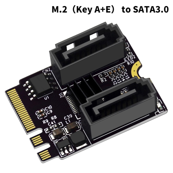 Adapterkort M.2 til SATA 3.0 M.2 MKEY PCI-E utvidelseskort 5/6 M2 to 2X SATA