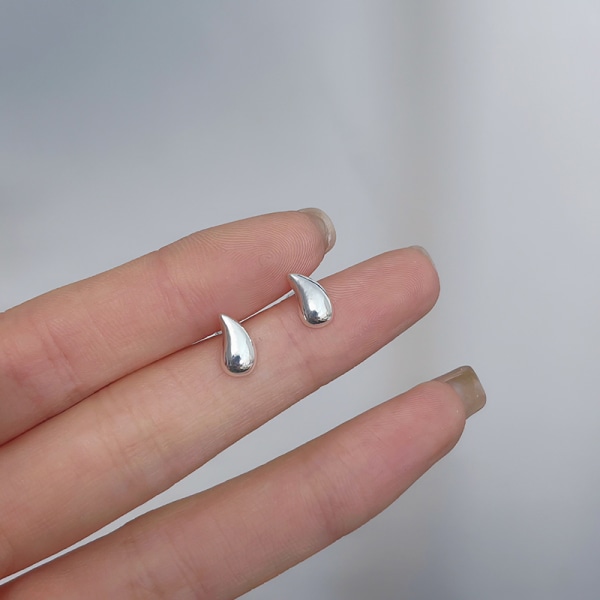 1 Par Minimalist Silver s Ear Studs Tulip Cherry Small Love Hea A10