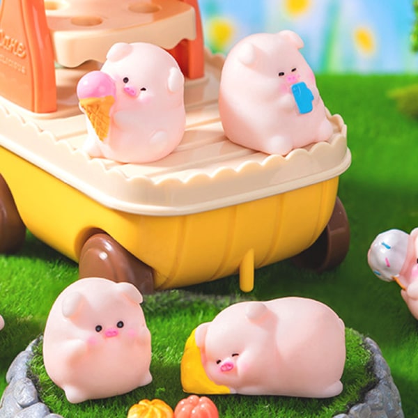 Mini e Funny Pig Figur Car Dashboard Ornament Desktop Resin Cr 2