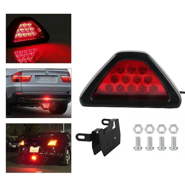 Bil Trekant Bremsestoplys 12 LED Universal Lampe Advarsel DRL A1