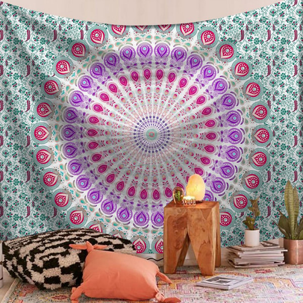 Tapestry Væghængende Mandala Hippie Gypsy Sengetæppe Kast Boh 14L