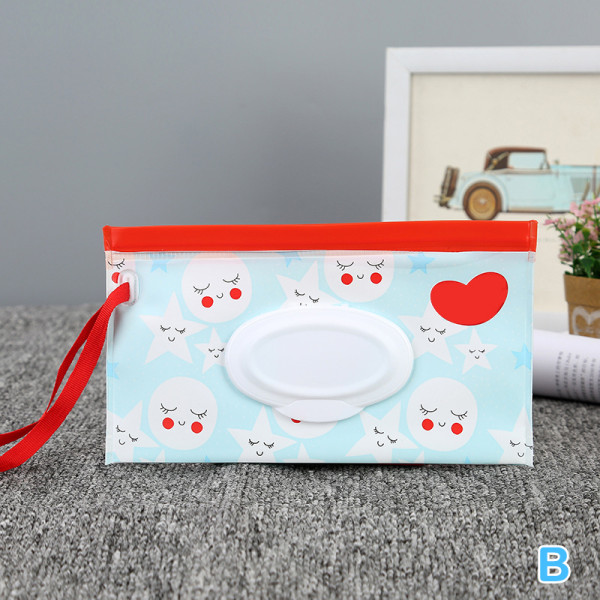 Bærbar Baby Wet Wipes Bag Tissue Box Container Miljøvenlig R B