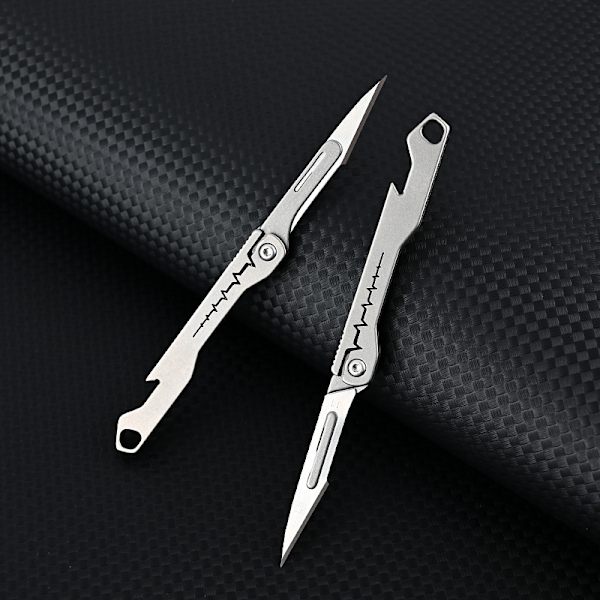 Mini Pullonavaaja Scalpel Titanium Alloy G10 Kahva taitettava O