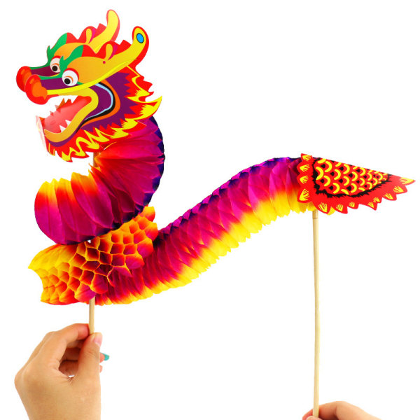 DIY Paper Dragon Nyår DIY tredimensionell dragblomma A2