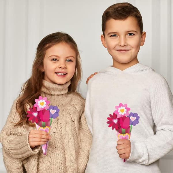 6/12 stk. blomsterbuket håndværkssæt Lærernes Dag Mors Dag Blomst 6sets