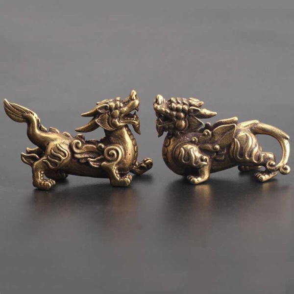 Retro Brass Ancient Beast Flying Pixiu Kodinsisustus Koristeet Fi C