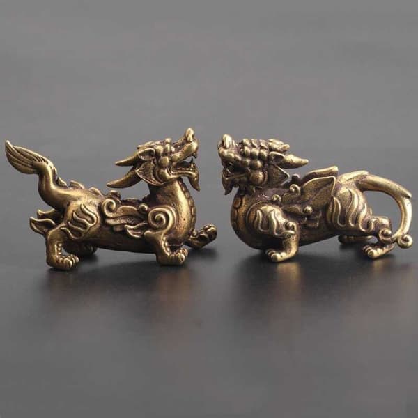 Retro Messing Ancient Beast Flying Pixiu Home Decor Ornaments Fi A