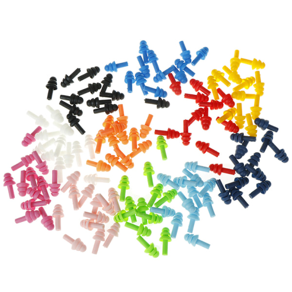 12 kpl silikoniset korvatulpat, melua estävät kuorsauskorvatulpat Mukavat Multicolor