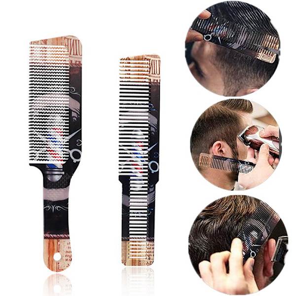 Retro Print Men Styling Tool Flat Top Kam Hår ting Flatt hår 1