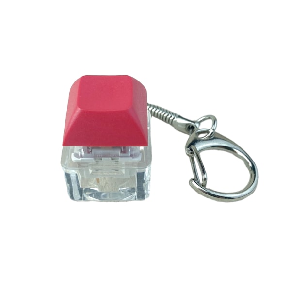 Merit +1 Muyu Decompression Keychain Keyboard Button Sormenpää Red