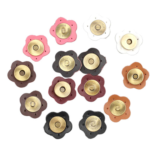Bagasjeveske Magnetiske knapper for kvinner Håndlaget DIY-veske Acc Light coffee