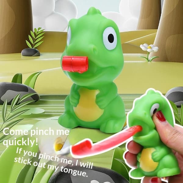 Grøn Frø Legetøj Med Poppende Tunge Blød Elastisk Tekstur Til Børn Frog