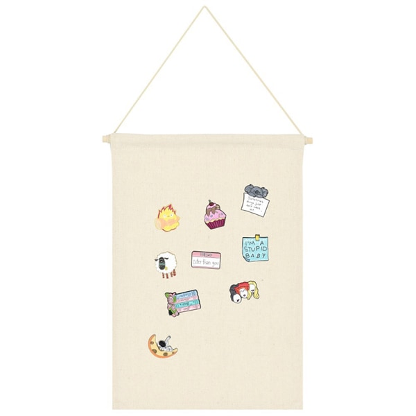Rintanavigaattorin säilytyskangas Riippuva lippu Rintakoru Lauta Badge Org Beige