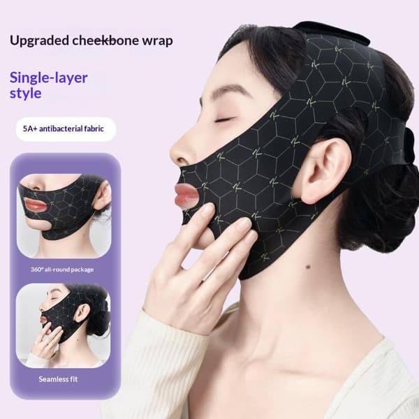 Elastisk V-formad maskrem Dubbelpress Ansiktsskulpterande Mask B