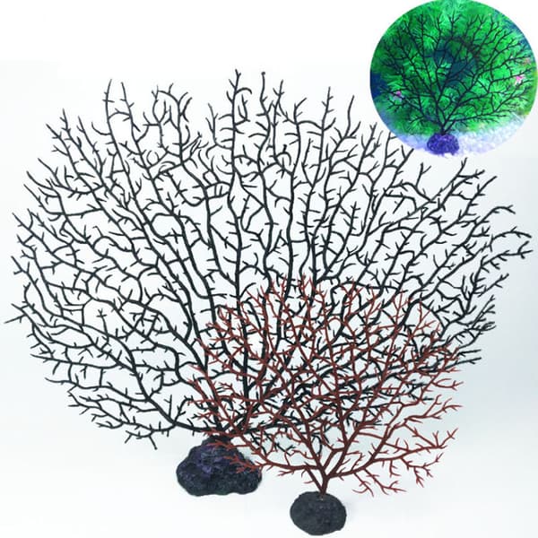Tree Shape Akvarium Dekoration Decor Sea Iron Tree Plastic Cora White