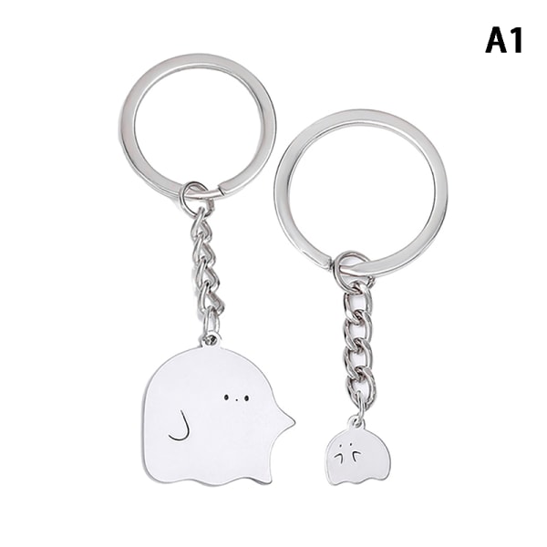 Ghost Avaimenperät Metallilaukku Auton avaimenperä Hauskat Dumpling Riipukset A1