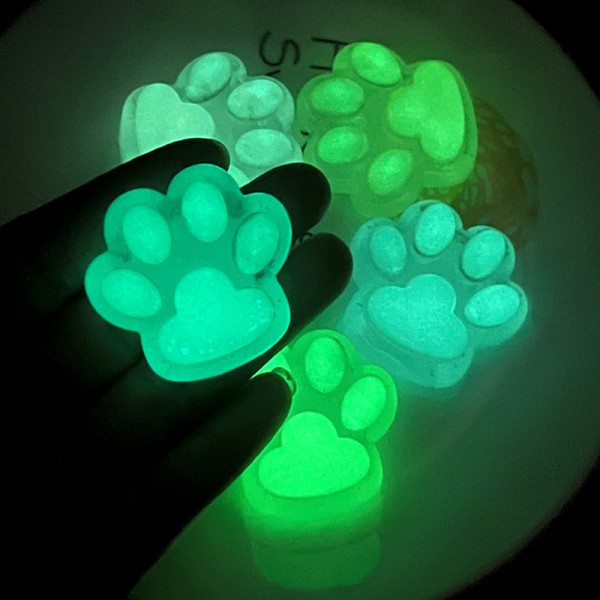 Luminous Cat Claw Key Chaw Color e Pendant Bell Keyring Charms Green