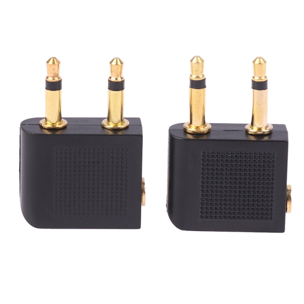 2 STK Portable Aviation Headset Konvertering Plugg Plan Sete Hodep