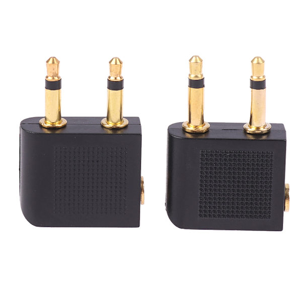 2PCS Portable Aviation Headset Konvertering Plugg Plane Seat Headp