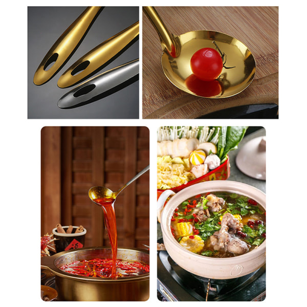 Vuotava lusikka ruostumattomasta teräksestä lusikka Hot Pot Ravintola Kauha Cook Gold 2