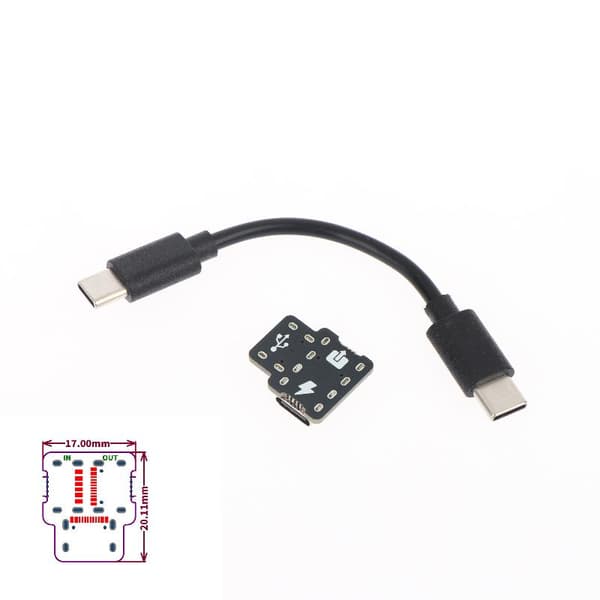 Typ-C-gränssnitt Strömsplitter Lämplig för USB 1 till 2-modul A1