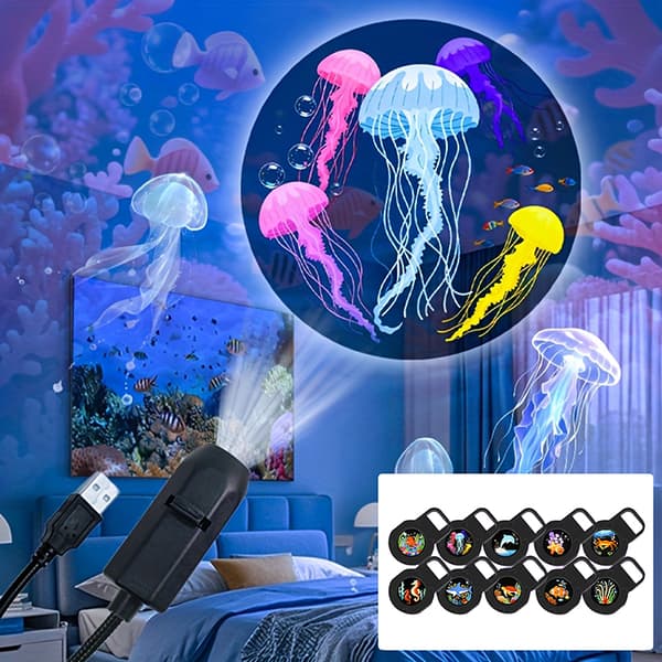 LED Projektionslys USB LED Projektor LED USB Ocean Life LED P