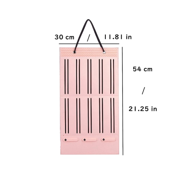 Hårbuer Holder Hårklemmer med stor kapasitet Oppbevaring Henger Organ Pink S