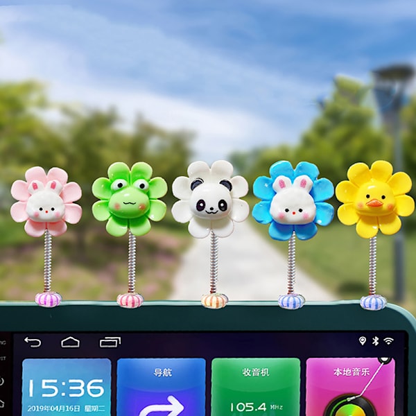e Shaking Bobble Head Flower Auton sisustuksen koristeena F A3