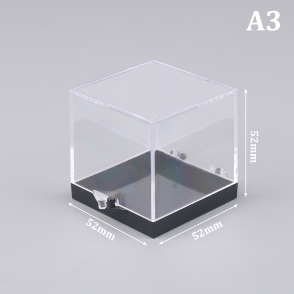 1 stk. Oppbevaringsbokslokk Gemstone Display Mynt Clear Container Spes A3