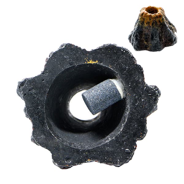 Aquarium Volcano Shape & Air Bubble Stone Oxygen Pump Fish Tank