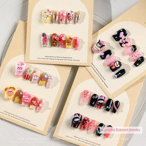 10kpl Sarjakuva Kuromi Kiti Kissan ja Koiran Nail Diamond Resin Wearin DZ791-22