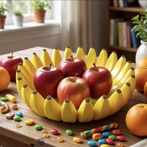 Kreativ bananformad förvaringsbricka 100mm